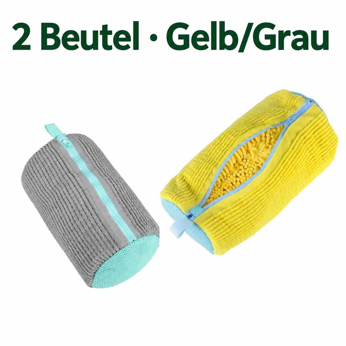 STANVIX Schuhwaschbeutel – 2 Beutel Gelb/Grau