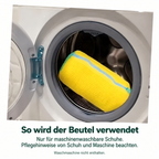 Schuhwaschbeutel in der Waschmaschine; nur für maschinenwaschbare Schuhe gemäß Pflegehinweisen